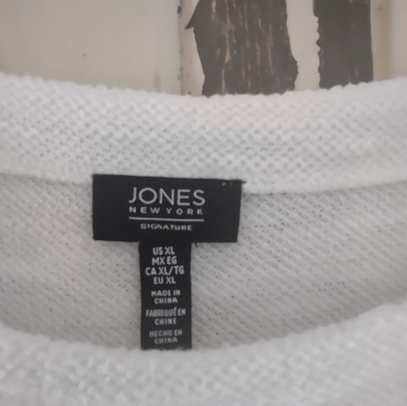 JONES NEW YORK SIGNATURE XL 3/4 SLEEVE WITH GROMMET TIE SIDES - Picture 7 of 7
